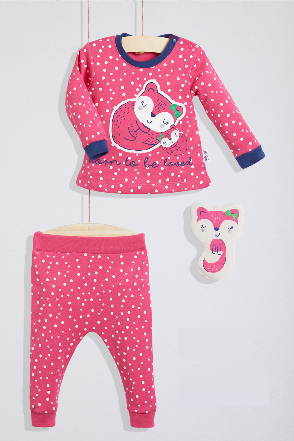 Kız Bebek 3’lü Pijama Takımı (WG5639Y) Wogi Collection